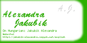 alexandra jakubik business card